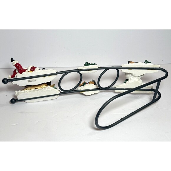 Sledding santa candle holder Traditions 366289 VTG Metal Christmas Deco Figurine - Picture 12 of 14